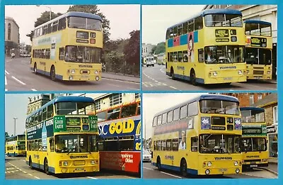 4 Bus Photos ~ Yellow Buses Bournemouth - 1979 1981 Alexander Leyland Fleetlines • £3.75