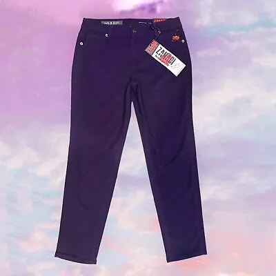 Zanadi Dark Plum Purple Skinny Jeans Women’s Plus Size 16 • $25