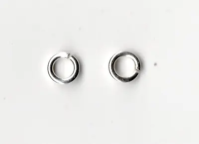 2 X SOLID Sterling Silver 4mm OPEN JUMP Split Rings For Charm Bracelets • £2.99