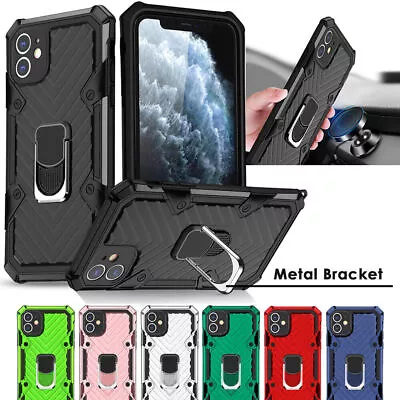 Shockproof 360° Ring Phone Case For Apple IPhone 13 12 Pro Max 11 XS XR X 8 7 + • £3.95