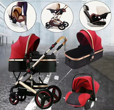Baby Pram Buggy 10in 1 Travel System Car Seat Pushchair From Birth Newborns New • $299.98