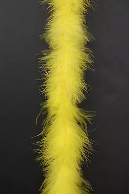 THIN MARABOU FEATHER BOA - YELLOW 2 Yards 15 Grams; Dress/Bridal/Art/Costume 72  • $13.49