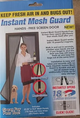 Mosquito Insects Curtain Instant Mesh Guard Hands Free Screen Door NEW • $11.95
