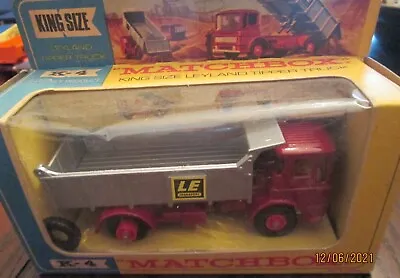 1970  MATCHBOX KING SIZE K-4 LELAND TIPPER TRUCK # K-4-3-A Or # K-4-A-3 • $79.95