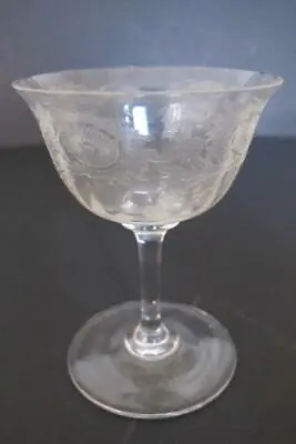 $5 • Buy Vintage Sherry Glasses Etched Crystal