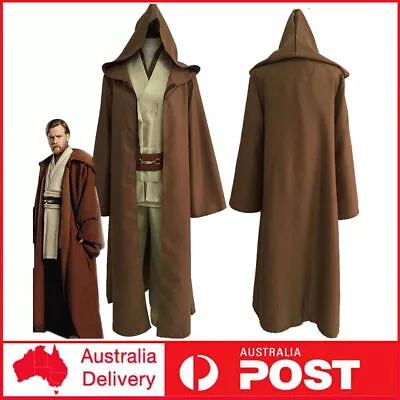 Adult Star Wars Obi Wan Kenobi Jedi Knight Master Costume Cloak Halloween Outfit • $58.99