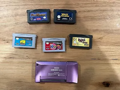 Gameboy Micro Console With Charger - PURPLE  + NMINT + 5 GAMES + FAST POST • $369