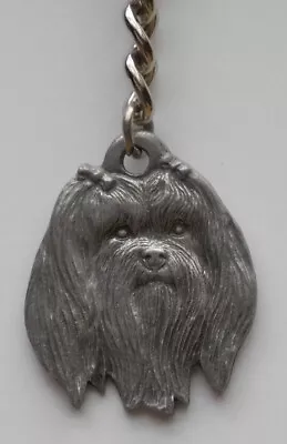 Maltese Dog Pewter Key Chain Rawcliffe Company • $9