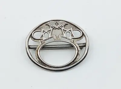 Vintage Ola Gorie Large Silver Celtic Brooch. Signed. Hallmarked. • £165