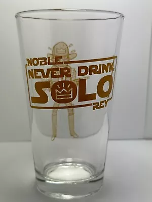 Noble Rey Brewing NEVER DRINK HAN SOLO Craft Beer Pint Shaker Glass STAR WARS • £19.24