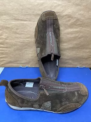 Merrell Womens Barrado Leather Zip Up Athletic Loafers Size 8 • $14.99