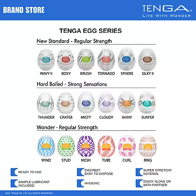 TENGA EGG Variety Disposable Male Masturbator/Stroker 6pc Set NIB NWT • $36