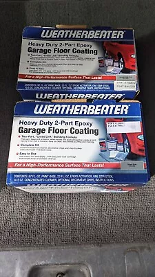 Lot Of (2) New WeatherBeater Silver Gray Epoxy Shield Garage Floor Coating Kit • $149.95