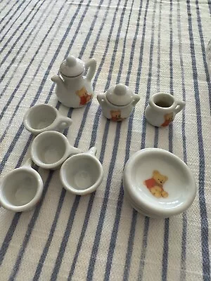 Set Of 13 Piece Porcelain Tea Set Miniature Dollhouse Children’s  • $8