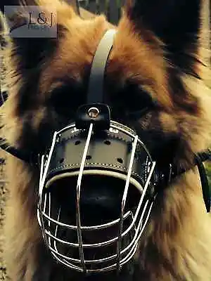 £21.50 • Buy New Strong Metal Wire Basket Dog Muzzle For German Shepherd Labrador And Other