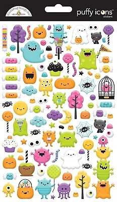 Stickers Puffy Doodlebug Monster Madness Halloween Candy Spiders Eyes Treats  • $7.99