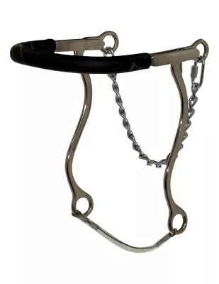 Diamond R Bit Hackamore Rubber Nose Mechanical 8 Silver DR057 • $63.95