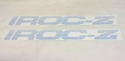 $54.95 • Buy 85 86 87 88 89 90 91 92 Camaro Z28 Iroc-z Door Decal Emblem Blue New Pair Set 2