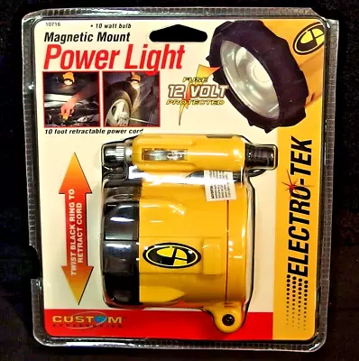 NEW--12 Volt Electro-Tek Magnetic Mount Power Light W/ 10 Ft Retractable Cord • $2