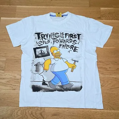 FOX The Simpsons Graphic Print T-Shirt M Tee Homer TV Cartoon Matt Groening 2015 • £6.99