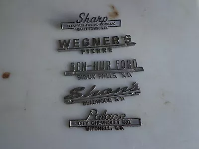 VINTAGE Old Car Dealer Decal Emblem Stickers - Lot Of 5 • $25
