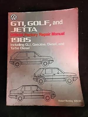 Volkswagen Service Manuals Ser.: Volkswagen GTI Golf And Jetta Official 1985 • $20