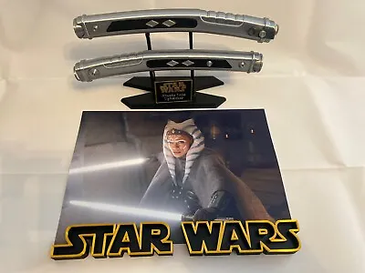 1:1 Scale 3D Printed Ahsoka Tano Lightsaber (Pair)  + Stand Cosplay/Collectable • £40