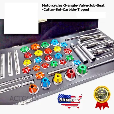 Motorcycles 3 Angle Valve Job Seat Cutter Set Carbide Tipped • $296.99