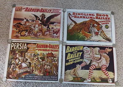 4 Vintage Strobridge Circus Poster Lithograph Ringling Bros & Barnum & Bailey • $14.99