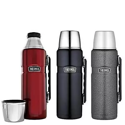 New THERMOS Stainless King S/Steel Vacuum Insulated Flask 2.0 Litre Genuine • $63.99