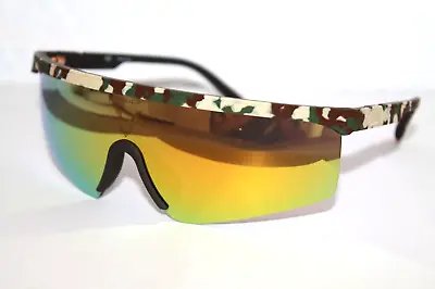 POLICE Lewis Hamilton F1 Sunglasses Military Gold Frame/ Yellow Gold Mirror Lens • $49.99