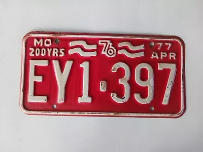 1976 Missouri License Plate EYI 397 MO 200 YEARS • $14.99