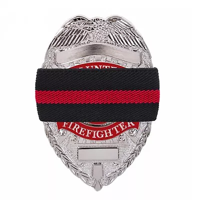  Thin Red Line Mourning Band For Firefighter Badge First Responders Rothco 1006 • $7.99