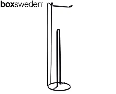 $12.60 • Buy Box Sweden Wire Tissue Roll Stand Toilet Paper Holder Dispenser Organiser Black