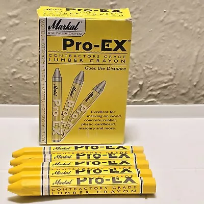 Markall Pro-EX Contractors Grade Lumber Crayons Lot Of 5 - Yellow • $9.99