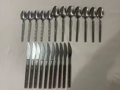 ELDAN Stainless Flatware 22 Pieces-ELD11 Vintage JAPAN-Spoons/Knives • $20.30