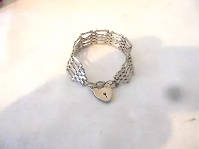 £30 • Buy Sterling Silver 5 Bar Gate Bracelet 6.5  18.63 G