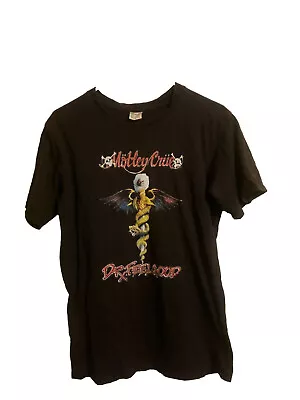 Motley Crue Dr Feel Good Size M Merchize Brand Black Tee T-Shirt • $2.95