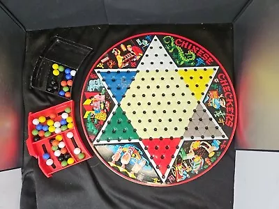 Vintage Chinese Checkers Game Pixie All Metal Board Steven Mfg Drawers *read • $17.99