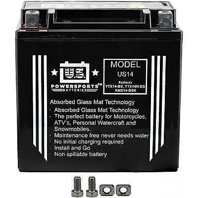 US POWERSPORTS BATTERY FOR Kawasaki ZZR 1400 F ABS 2012 • £59.95