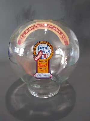Vintage Ford Glass Globe Penny Gumball Vending Machine Coin Op • $75