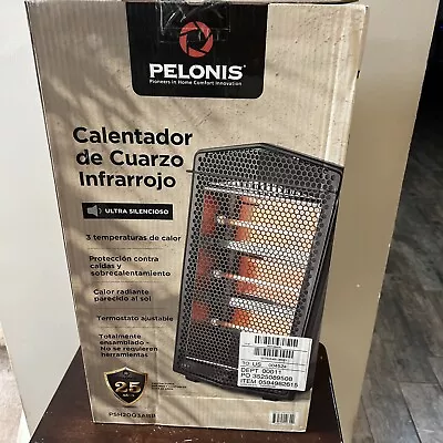 Pelonis Infrared Quartz Electric Heater Adjustable Thermo Black • $40