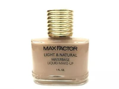 Max Factor LIGHT & NATURAL Waterbase Liquid Makeup 1.0 1 Oz  * Fair (Warm 1) * • $14.95