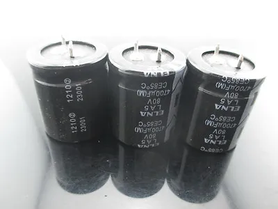 3pcs Japan ELNA LA5 4700UF 80V 4700mfd Audio Capacitor 30x35mm • $20.99