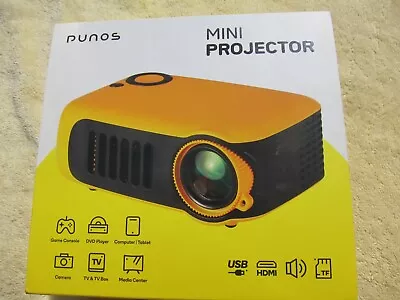 $9.50 • Buy Punos Mini Projector Home Cinema Portable Video Projector 1080P Untested