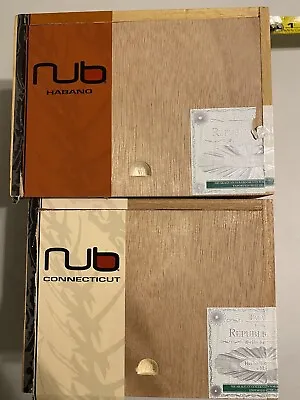 Nub | Habano 358 Slide Top Wood Cigar Box Empty - 6  X 4.5  X 4  • $5.68