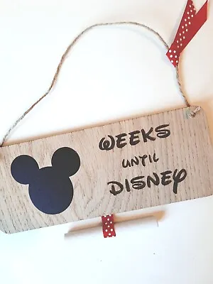 Days Until Disney Countdown Plaque Mickey Mouse Chalkboard Sign Disneyland Sign • £6.99