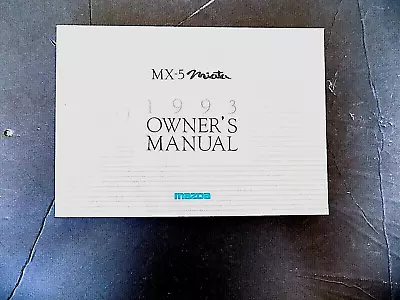 1993 Mazda Miata Owners Manual Mx5 Handbook New Original • $89.99