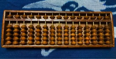 Japanese 5 Bead Wooden Abacus Vintage SOROBAN Calculator From Old Store W13  • $98.43