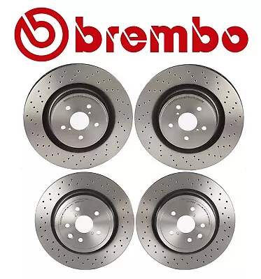 For Lexus IS F 08-14 5.0L V8 Two Front And Two Rear Disc Brake Rotors Kit Brembo • $379.98